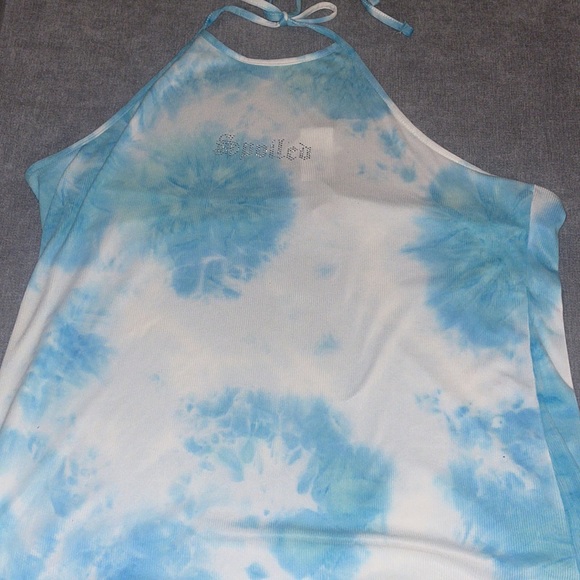 Rue21 “Spoiled” Blue Tie Dye Halter Top - Picture 4 of 4